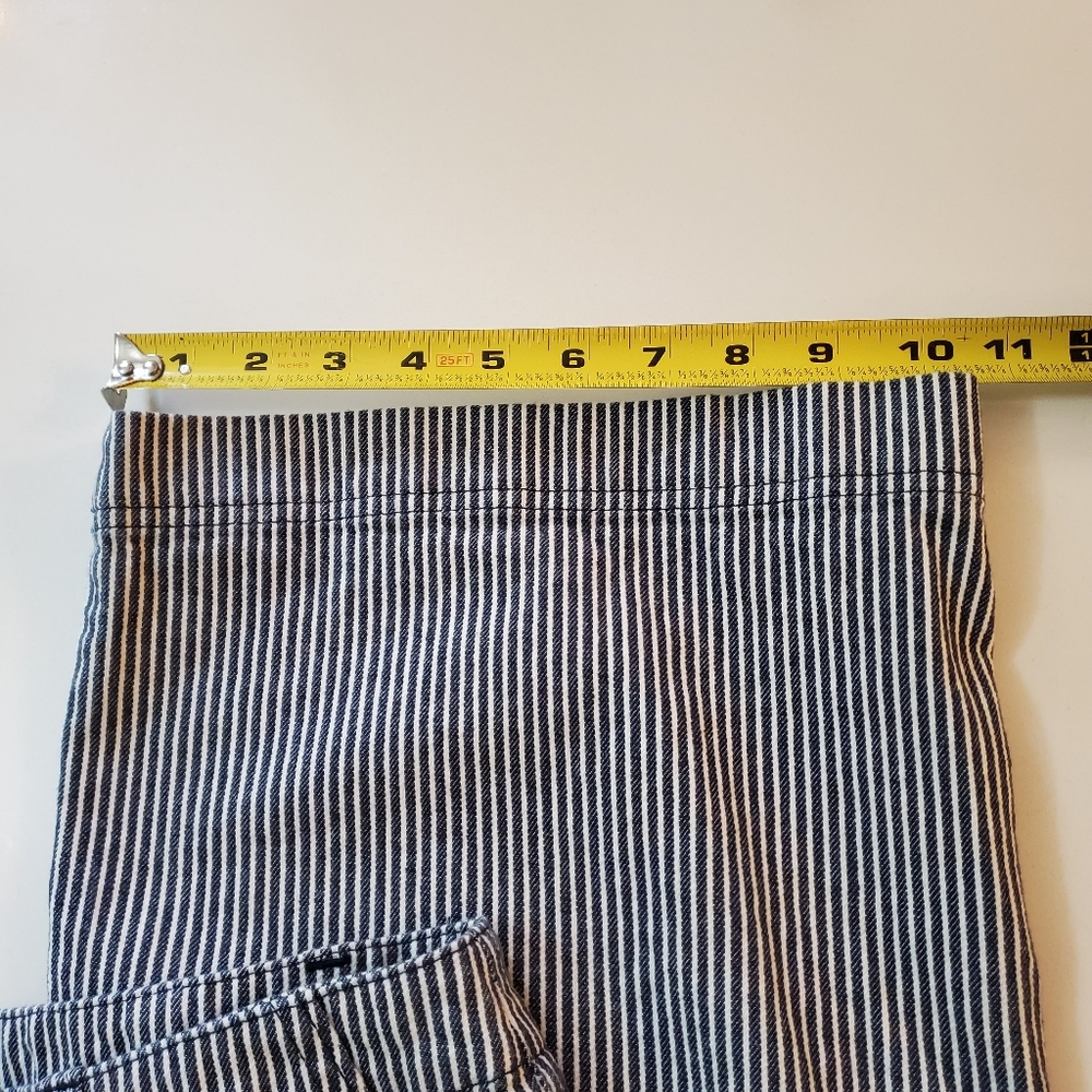 Vans Striped Blue and White Wide Leg Cropped Pants Jeans, Size 29 - Picture 13 of 14